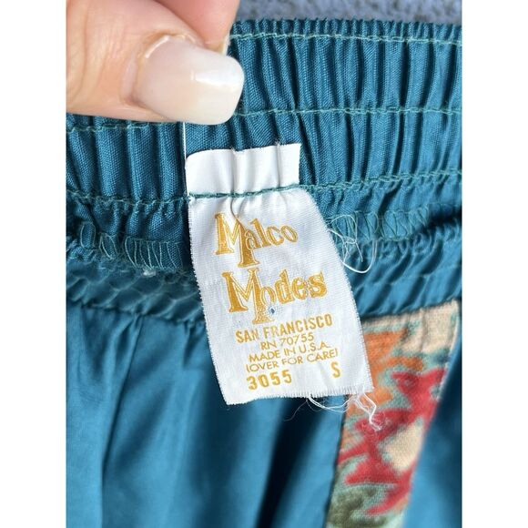 Malco Modes Western Ruffled Pleated Skirt - Size Small - Teal Blue - Picture 8 of 9